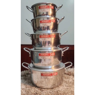 Bộ 5 Nồi Nhôm Xi Bóng Minh Hiếu Số 16-24 Cao Cấp Chống Oxi Hóa - Giá ưu đãi 250.000 VND 8
