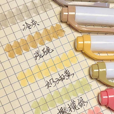 Bộ 5 Sáng Tạo Hai Đầu Gradient Highlighter - Dung tích lớn, chăm sóc mắt, bút nước DIY trang trí tạp chí, giảm giá 49k