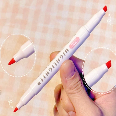 Bộ 5 Sáng Tạo Hai Đầu Gradient Highlighter - Dung tích lớn, chăm sóc mắt, bút nước DIY trang trí tạp chí, giảm giá 49k