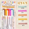 Bộ 5 Sáng Tạo Hai Đầu Gradient Highlighter - Dung tích lớn, chăm sóc mắt, bút nước DIY trang trí tạp chí, giảm giá 49k 10