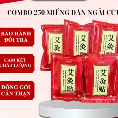 Bộ 5 Túi Dán Ngải Cứu 250 Miếng - Giảm Đau Cổ Vai Gáy Nhanh, Cao Dán Điều Trị Hiệu Quả, Điều Trị Tức Thì, Giảm Mỏi Cơ, Giá Ưu Đãi 18.620₫ 6