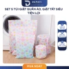 Bộ 5 Túi Giặt Quần Áo Đựng Áo Ngực, Đồ Lót, Khóa Kéo Tiện Lợi Khi Du Lịch