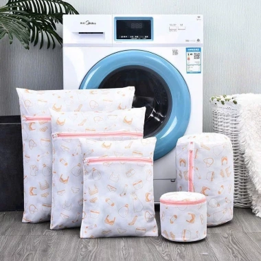 Bộ 5 túi lưới đựng đồ máy giặt đa hoạ tiết, size đa dạng - Giá chỉ 49.000đ