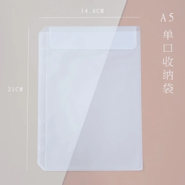 Bộ 5 túi PVC A5 A6 6 lỗ 4 ngăn, chất kết dính, bảo quản sổ tay, kế hoạch ngân sách 62.640₫ 6