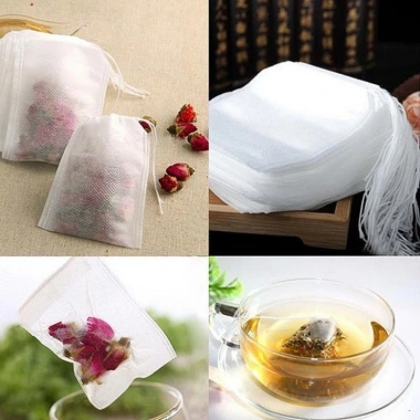 Bộ 50-200 Túi Trà Không Dệt 5 Kích Cỡ, Dây Lọc Trà & Gia Vị – Túi Thực Phẩm Tái Dùng 2