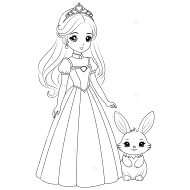 Bộ 50 Giấy Tranh Tô Màu Anime Chibi Công Chúa A4 A5 - Đồ chơi giáo dục, chỉ 15.000 VND 2