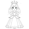 Bộ 50 Giấy Tranh Tô Màu Anime Chibi Công Chúa A4 A5 - Đồ chơi giáo dục, chỉ 15.000 VND 3