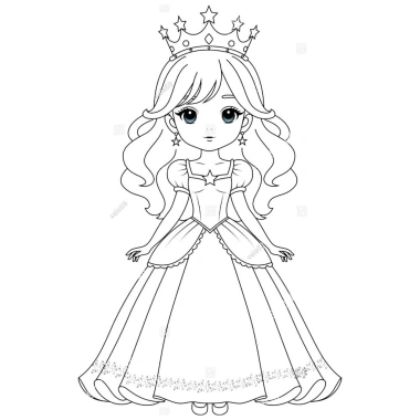 Bộ 50 Giấy Tranh Tô Màu Anime Chibi Công Chúa A4 A5 - Đồ chơi giáo dục, chỉ 15.000 VND 3
