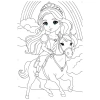 Bộ 50 Giấy Tranh Tô Màu Anime Chibi Công Chúa A4 A5 - Đồ chơi giáo dục, chỉ 15.000 VND 6