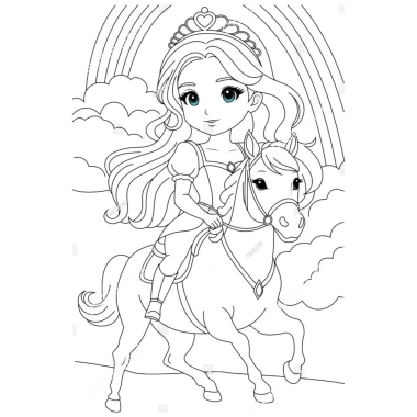 Bộ 50 Giấy Tranh Tô Màu Anime Chibi Công Chúa A4 A5 - Đồ chơi giáo dục, chỉ 15.000 VND 6