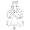 Bộ 50 Giấy Tranh Tô Màu Anime Chibi Công Chúa A4 A5 - Đồ chơi giáo dục, chỉ 15.000 VND 7