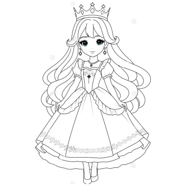 Bộ 50 Giấy Tranh Tô Màu Anime Chibi Công Chúa A4 A5 - Đồ chơi giáo dục, chỉ 15.000 VND 7