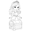 Bộ 50 Giấy Tranh Tô Màu Anime Chibi Công Chúa A4 A5 - Đồ chơi giáo dục, chỉ 15.000 VND 9