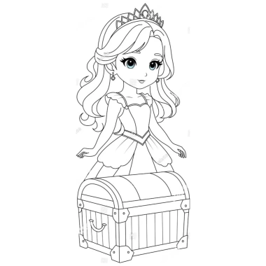 Bộ 50 Giấy Tranh Tô Màu Anime Chibi Công Chúa A4 A5 - Đồ chơi giáo dục, chỉ 15.000 VND 9