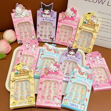 Bộ 50 Kiểu Móng Tay Hoạt Hình Anime Dễ Thương Dán Thạch Keo Trẻ Em - Giá 30.228₫
