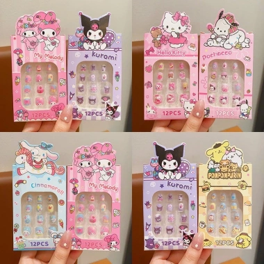 Bộ 50 Kiểu Móng Tay Hoạt Hình Anime Dễ Thương Dán Thạch Keo Trẻ Em - Giá 30.228₫