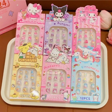 Bộ 50 Kiểu Móng Tay Hoạt Hình Anime Dễ Thương Dán Thạch Keo Trẻ Em - Giá 30.228₫