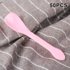 Bộ 50 Mini Nhựa Thìa Vàng Hồng - Thìa Thạch, Kem, Tráng Miệng, Khai Vị Dự Tiệc NS 6