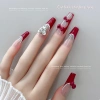 Bộ 50 móng tay hoạt hình nơ mèo Kitty nữ tính nhựa DIY dễ thương, trang trí 4