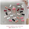Bộ 50 móng tay hoạt hình nơ mèo Kitty nữ tính nhựa DIY dễ thương, trang trí 10