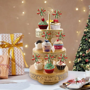 Bộ 50 Pháo Hoa Cupcake Toppers Trang Trí Bánh Giáng Sinh Năm Mới Thực Phẩm An Toàn Giá 25.570 VND