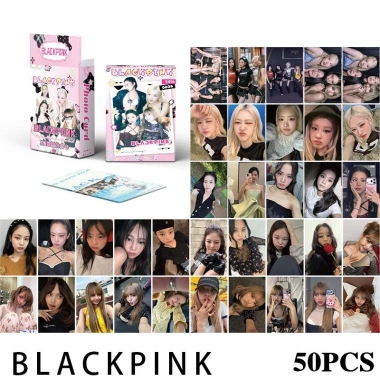 Bộ 50 Photocard Blackpink Laser, hộp LISA JENNIE ROSE JISOO, Kpop Album Lomo Cards, giá ưu đãi 38.500 VND