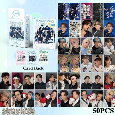 Bộ 50 Photocard Stray Kids Laser - Seungmin, Changbin, I.N, LeeKnow, HAN, BangChan, Felix, Hyunjin - Giá chỉ 27,500 VND