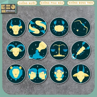 Bộ 50 Sticker Tết chống nước ST252 - Dán mũ bảo hiểm, điện thoại, laptop, guitar, vali - Giá chỉ 30.000₫