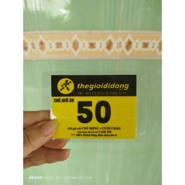 Bộ 50 thẻ giữ xe Thế Giới Di Động không cần in - Giá chỉ 100.000đ, giảm mạnh, khuyến mãi đặc biệt, đặt ngay cho mọi loại xe Bộ 50 thẻ giữ xe Thế Giới Di Động không cần in - Giá chỉ 100.000đ, giảm mạnh, khuyến mãi đặc biệt, đặt ngay cho mọi loại xe