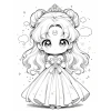 Bộ 50 Tờ Tranh Tô Màu Anime Chibi Bé Gái Cute Khổ A4 A5 - Giá chỉ 19.900 VND