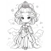 Bộ 50 Tờ Tranh Tô Màu Anime Chibi Bé Gái Cute Khổ A4 A5 - Giá chỉ 19.900 VND 3