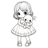 Bộ 50 Tờ Tranh Tô Màu Anime Chibi Bé Gái Cute Khổ A4 A5 - Giá chỉ 19.900 VND 5