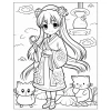 Bộ 50 Tờ Tranh Tô Màu Anime Chibi Bé Gái Cute Khổ A4 A5 - Giá chỉ 19.900 VND 6