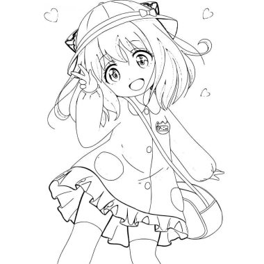 Bộ 50 Tờ Tranh Tô Màu Anime Chibi Bé Gái Cute Khổ A4 A5 - Giá chỉ 19.900 VND