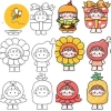 Bộ 50 Tờ Tranh Tô Màu Cute Dễ Thương cho Bé - Đồ chơi giấy TM527 12.500₫