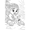 Bộ 50 Trang Tranh Tô Màu Công Chúa Cute Khổ A4-A5 - Phát Triển Sáng Tạo Bé 5