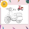 Bộ 50 tranh nối số tô màu chủ đề phương tiện giao thông - Đồ chơi trẻ em NS107, 15.900₫ 5