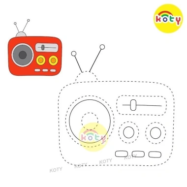 Bộ 50 Tranh Tập Vẽ Tô Màu Vẽ Theo Nét Đứt Nối Dấu Chấm cho Bé - Phát Triển Khiếu KOTY TM7.010