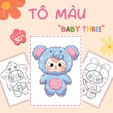 Bộ 50 tranh tô màu cho bé Sprunki Kuromi My Melody Doraemon Unicorn giá chỉ 16.900₫
