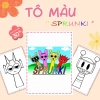 Bộ 50 tranh tô màu cho bé Sprunki Kuromi My Melody Doraemon Unicorn giá chỉ 16.900₫ 8