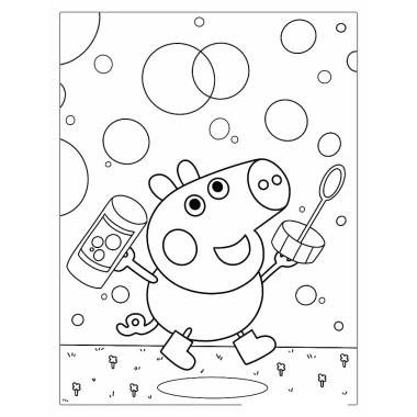 Bộ 50 Tranh tô màu Heo Peppa dễ thương Tập tô sáng tạo cho bé, giá 19.900 VND
