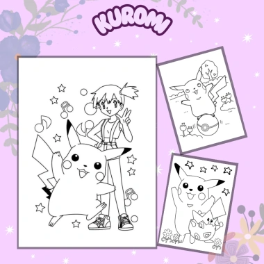 Bộ 50 tranh tô màu hoạt hình hottrend Pikachu Pokemon ngộ nghĩnh cho bé trai, bé gái - 24.500đ 9 Bộ 50 tranh tô màu hoạt hình hottrend Pikachu Pokemon ngộ nghĩnh cho bé trai, bé gái - 24.500đ 9