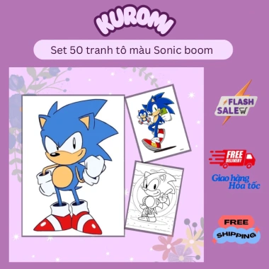 Bộ 50 tranh tô màu hoạt hình Hottrend Sonic Boom - Ngộ nghĩnh cho bé trai, bé gái, giá chỉ 24.999đ