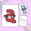 Bộ 50 tranh tô màu hoạt hình ngộ nghĩnh cho bé trai bé gái Alphabetlore giảm giá 25.000 VND