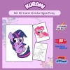 Bộ 50 tranh tô màu hoạt hình Ngựa 1 sừng Pony ngộ nghĩnh cho bé trai và bé gái giá chỉ 25.000đ