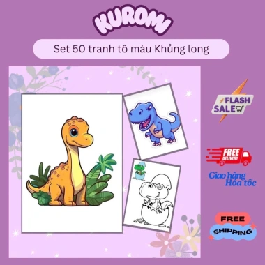 Bộ 50 tranh tô màu hottrend hoạt hình ngộ nghĩnh cho bé Quái vật Capybara 25.000đ 9