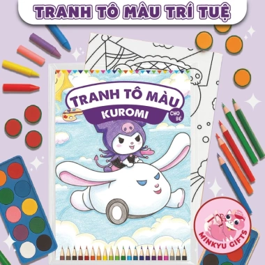 Bộ 50 Tranh Tô Màu Kuromi Giấy Cao Cấp Phát Triển Năng Khiếu Bé Giá 25.000 VND