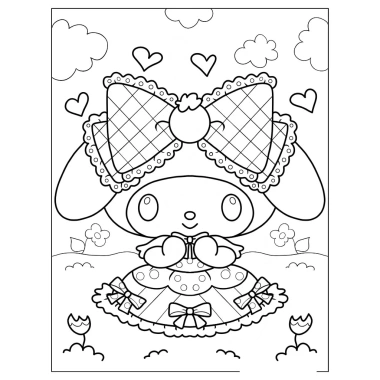 Bộ 50 tranh tô màu My Melody A4 A5 - Giá 15.900₫, phát triển sáng tạo cho bé 2