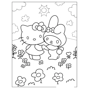Bộ 50 tranh tô màu My Melody A4 A5 - Giá 15.900₫, phát triển sáng tạo cho bé 3