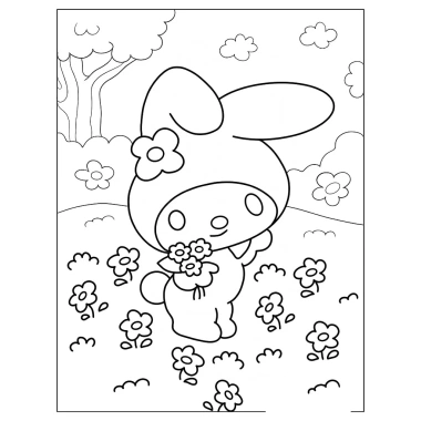 Bộ 50 tranh tô màu My Melody A4 A5 - Giá 15.900₫, phát triển sáng tạo cho bé 6